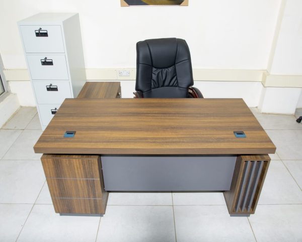 L Shape Office Table with Drawers