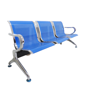 Airport Linked Chair – Unpadded Blue #ST820B