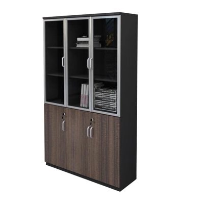 Filing Cabinet with Glass Doors