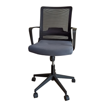 Mid Back Office Chair With Grey Seat