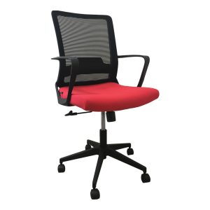 Midback Office Chair with Red Seat