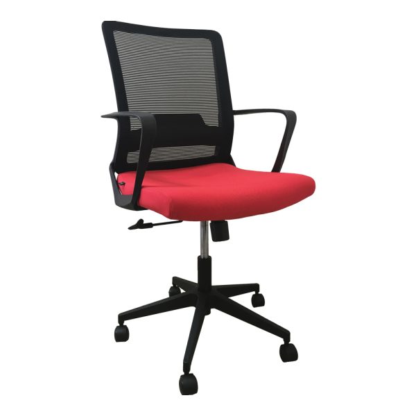 Office Chair with Red Seat