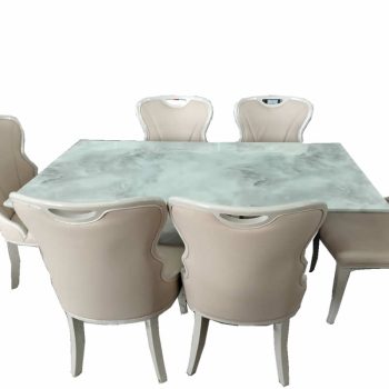 Neilan Furniture Shop in Kenya 59 Classic Dinner Set - White Marble