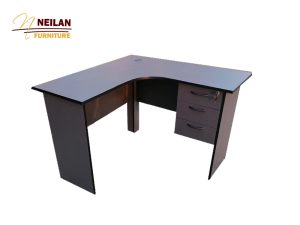 L-Shaped Grey Office Desk