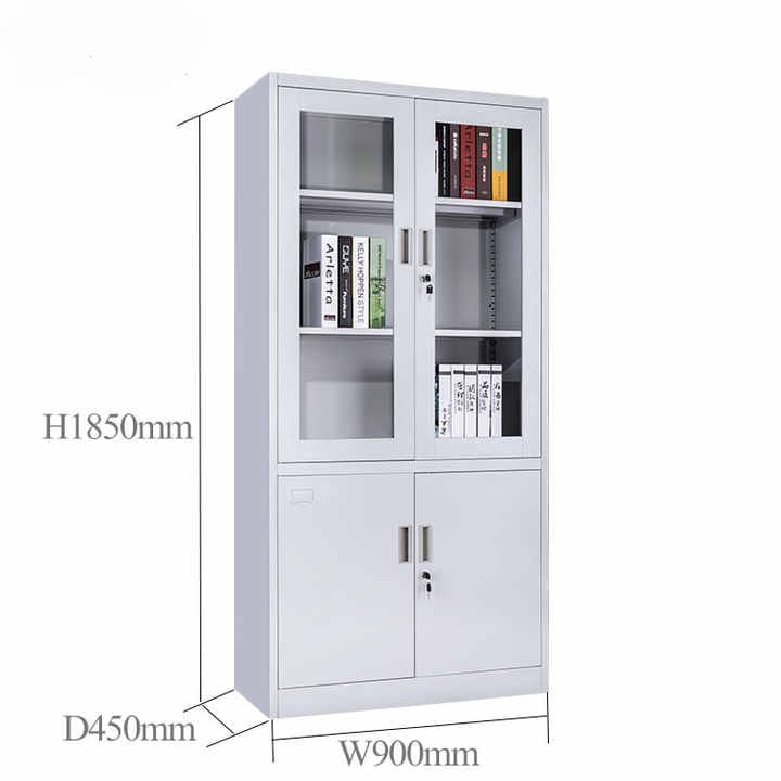 Cabinet or Cupboard with Half Glass Doors