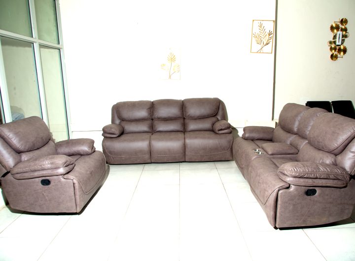 Recliner Sofa Set with Console