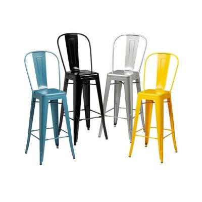 Metallic High Back Bistro Chairs #BC9201