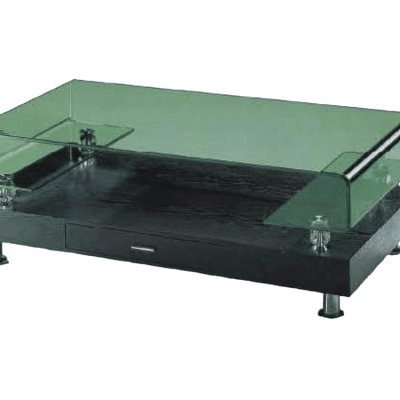 Coffee Table - Black Tamper Glass Top