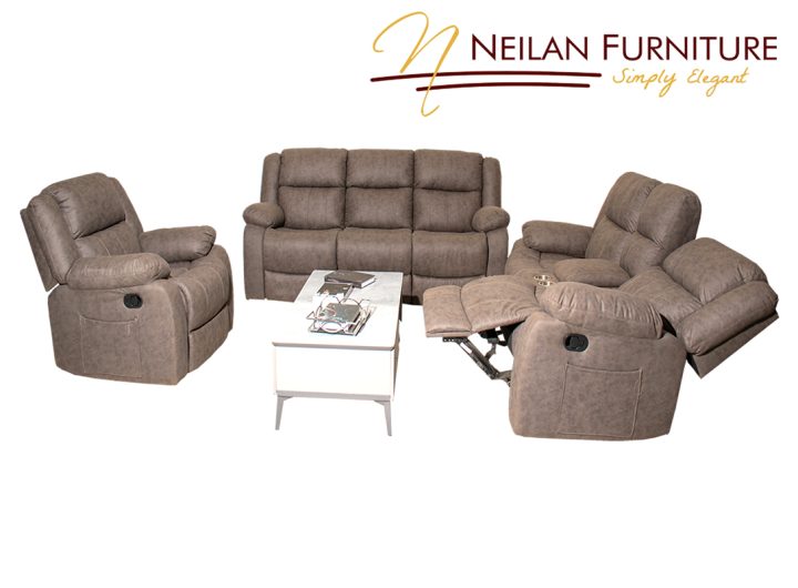 Bruno Grey Recliner Sofa Set