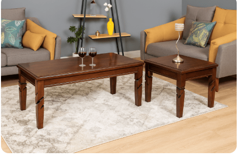 Burberry Coffee Table with 2 Stools 1 Burberry Coffee Table with 2 Stools