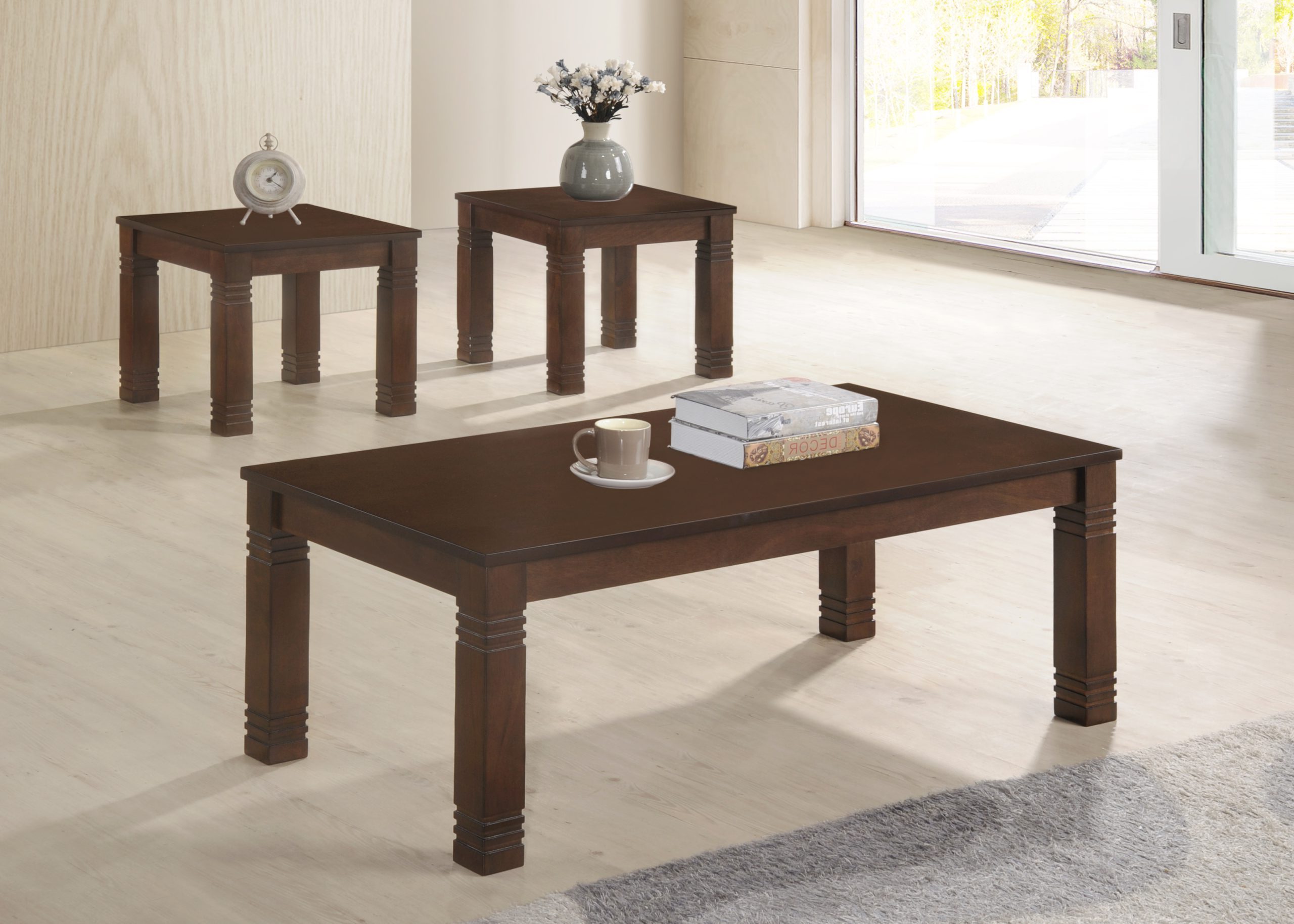 Burberry Coffee Table With 2 Stools | Neilan Furniture Kenya