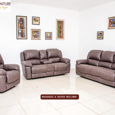 Mackenzie Grey 6 Seater Recliner Sofa Set