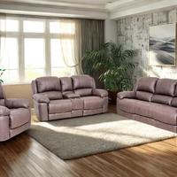 Mackenzie Grey 6 Seater Recliner Sofa Set