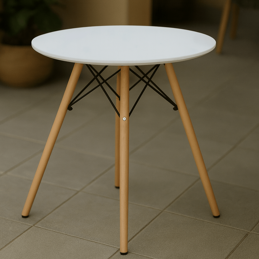 Taifa Round Bistro Tables in White 1 Taifa Round Bistro Tables in White