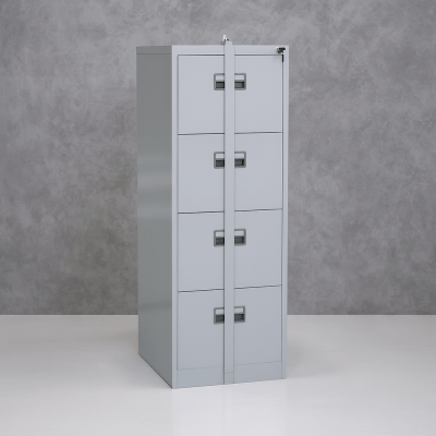 4 Drawer Filing Cabinet with Security Bar