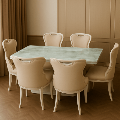 Classic Dinner Set - White Marble