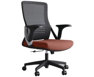 Neon Medium Back Office Chair - Red