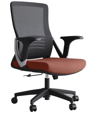 Neon Medium Back Office Chair - Red