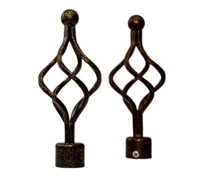 Basket Finials for Curtain Rods