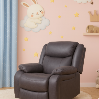 Neilan Furniture Shop in Kenya 48 Brown Single Recliner Sofa Chair – Comfortable Manual Recliner Seat in Nairobi