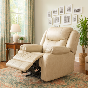 1 Seater Recliner Sofa – Cream