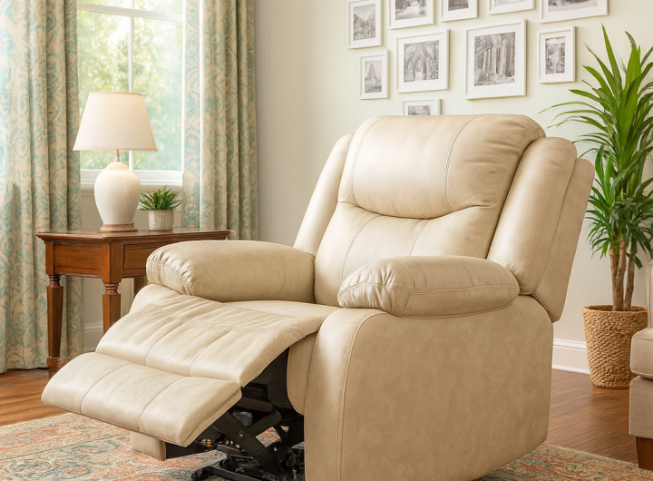 1 Seater Recliner Sofa – Cream