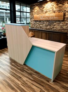 Modern Reception Desk with durable 24mm thick top