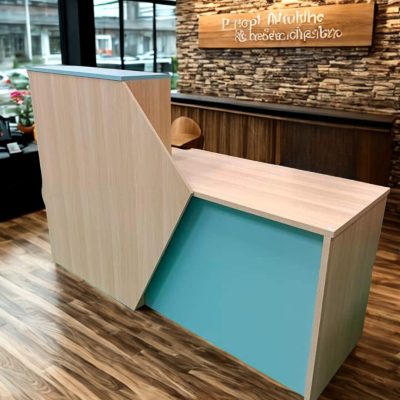 Modern Reception Desk with durable 24mm thick top