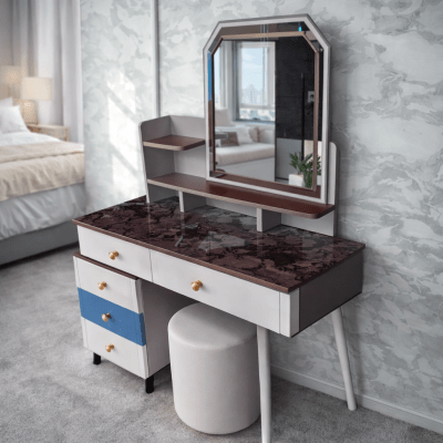 Marble Luxe LED Dressing Table