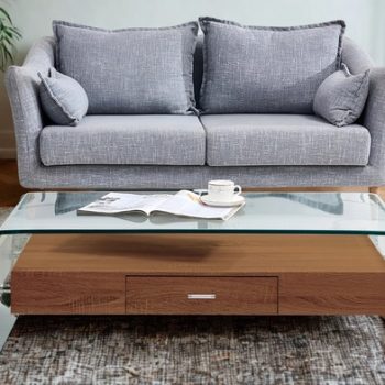 PureView Glass & Wood Coffee Table