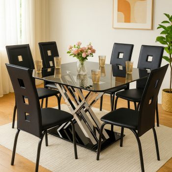 Neilan Furniture Shop in Kenya 47 Astra 6-Seater Glass Dining Set