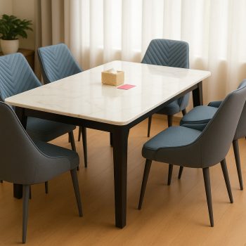 Neilan Furniture Shop in Kenya 46 Novara 6-Seater Marble Dining Set