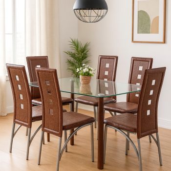 Neilan Furniture Shop in Kenya 47 Arden Glass Dining Set – 6 Seater
