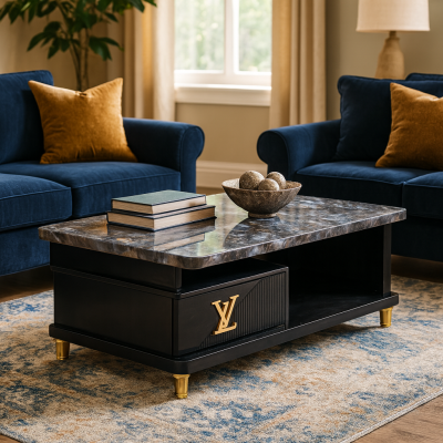 Venera Black Marble Coffee Table