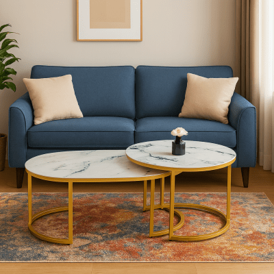 Titan Nest Coffee Tables - White