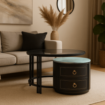 LuxeRound Duo Coffee Table Set