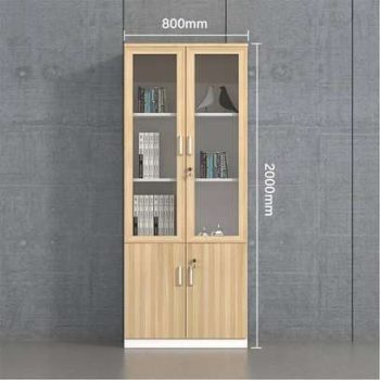 Brown Wooden Office Cabinet – Office Storage with Style