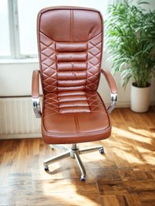 Premium Brown Leather Office Chair