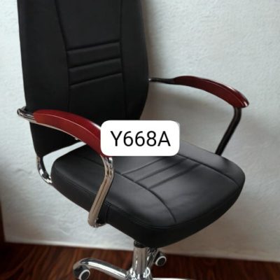 Leather Office Chair with Chrome