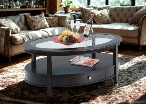 Ellora Oval Glass Coffee Table