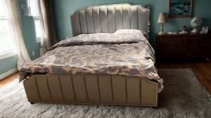 Tufted Wingback Bed 