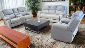 Platinum Grey Recliner Sofa Set (3+2+1)