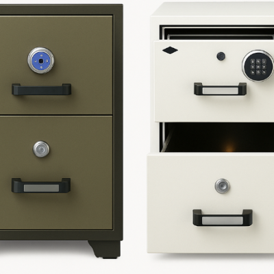 2-Drawer Fireproof Filing Cabinet
