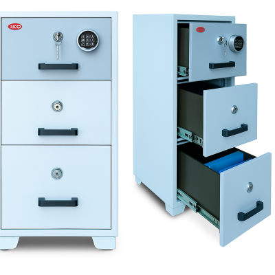 3-Drawer Fireproof Filing Cabinet