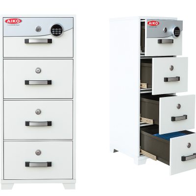 4-Drawer Fireproof Filing Cabinet with Digital Safe Lock