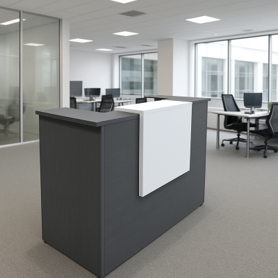 1400mm Reception Counter Desk - Grey