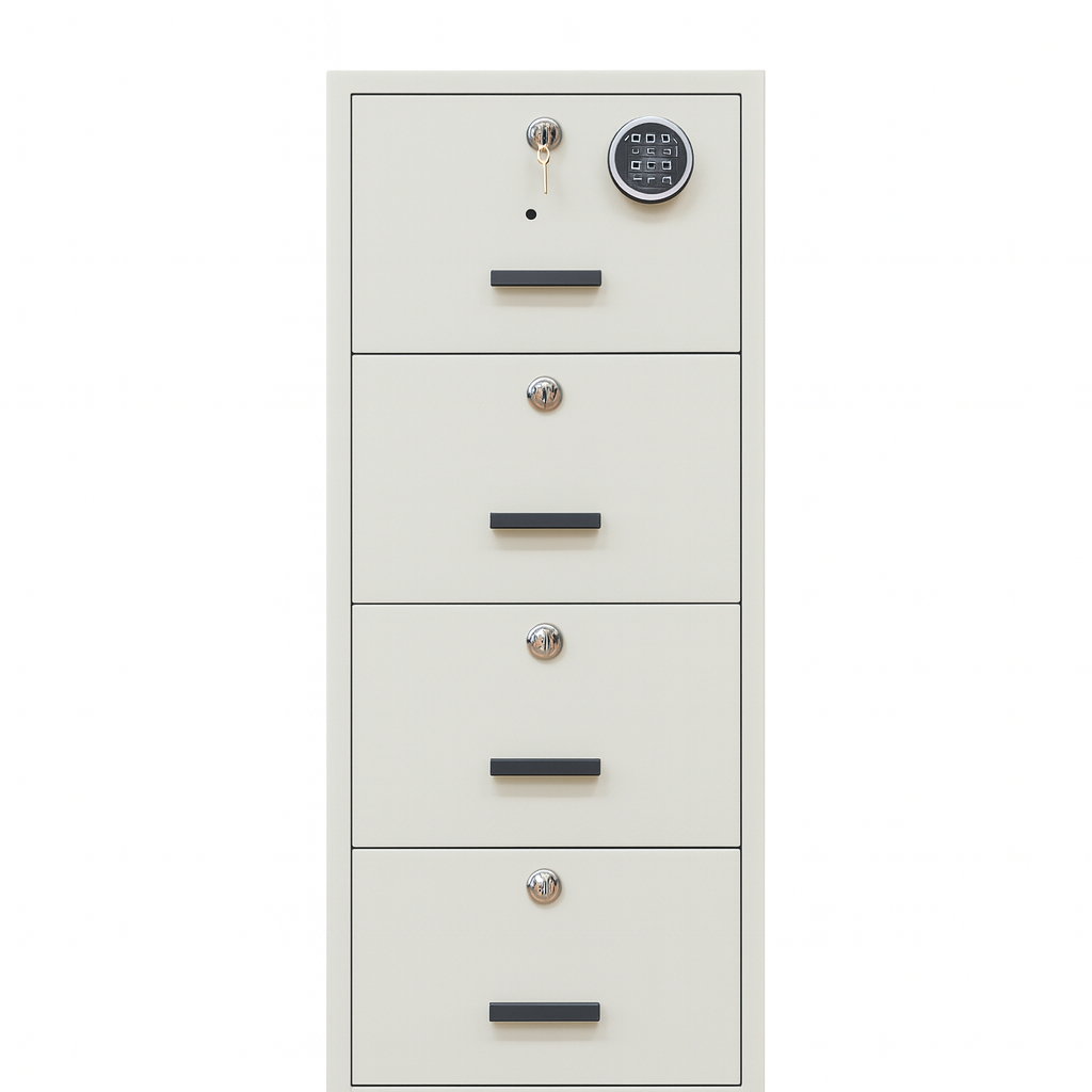 FIREPROOF FILING CABINET - 4 DRAWER - 270kgs 1 FIREPROOF FILING CABINET - 4 DRAWER - 270kgs
