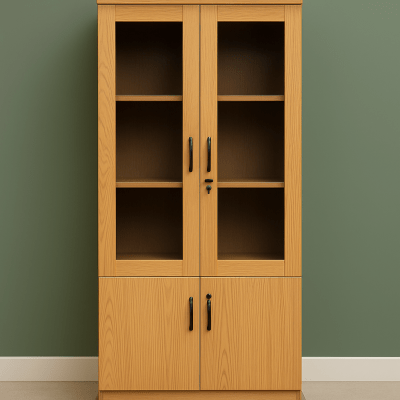 Quality Office Filing Cabinet with Glass