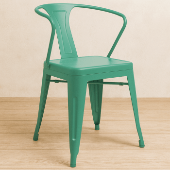 Metallic Bistro Chair - Matt Green