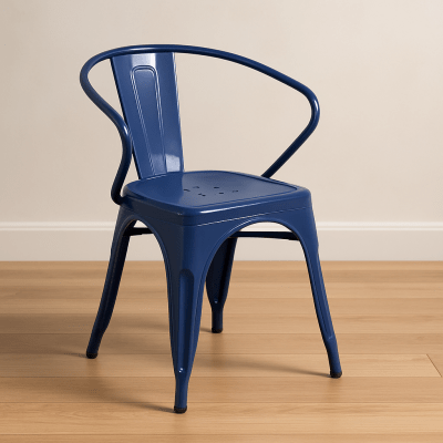 Metallic Bistro Chair - Glossy Blue
